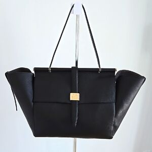 Brunomagli Elegant Black Leather Tote Bag